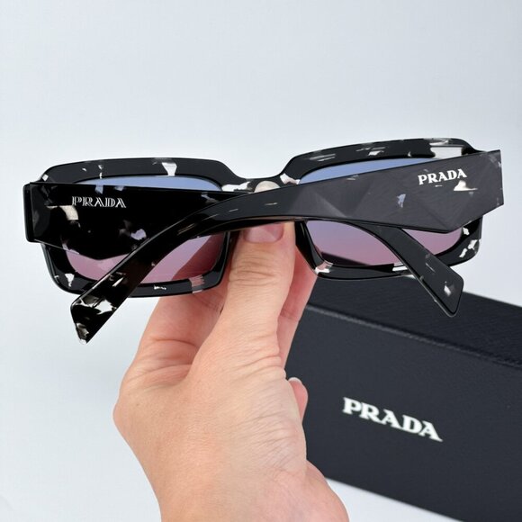 Prada PR27ZS 15O60E bRAND NEW Sunglasses Black Tortoise Blue Gradient Unisex - Picture 3 of 10